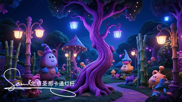 高顏值卡通燈桿 在深圳樂(lè)高樂(lè)園里看卡通燈桿的斑駁光影