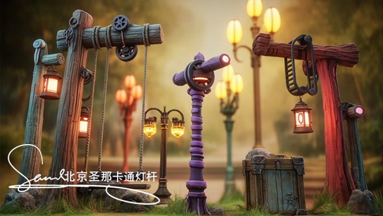 廣西水泥仿木燈桿 城市中的自然守護者守護著每個美好角落