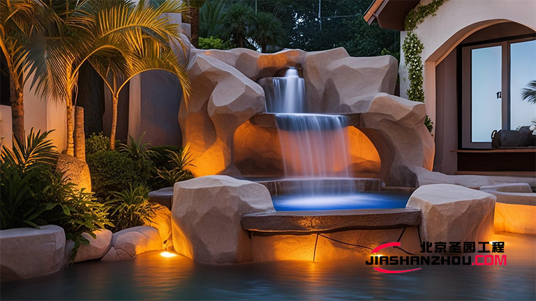 新疆塑石假山美化了環境 連接了人與自然之間的情感