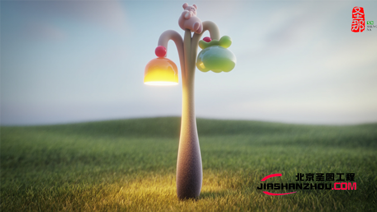 北上廣深多功能水泥仿木燈桿助力景區酒店魅力化轉型