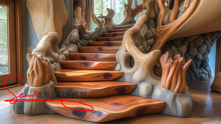 環保型水泥仿木樓梯有高性價比 符合經濟緊縮當下的要求