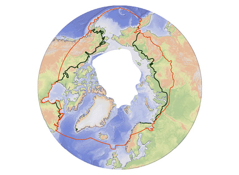 極地森林覆蓋區地圖