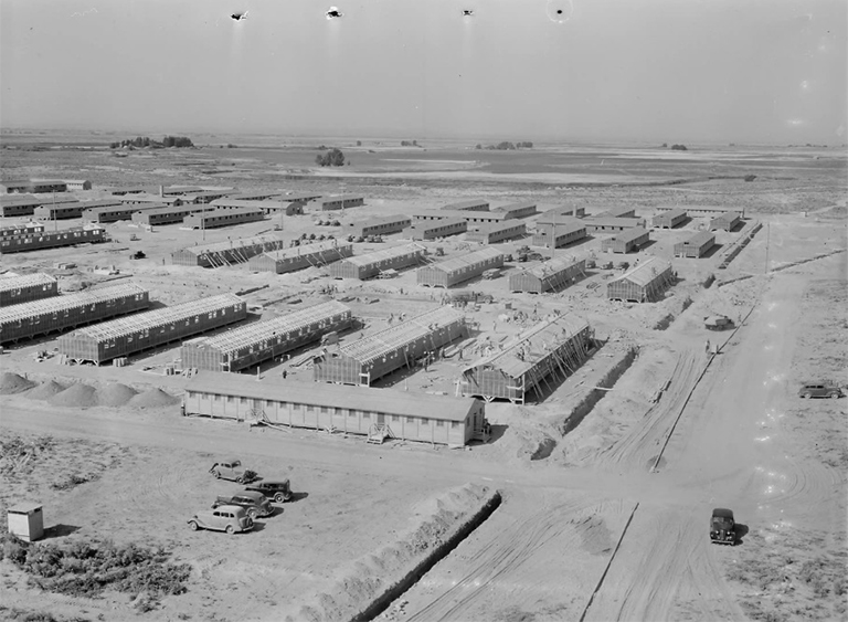 Minidoka戰爭搬遷管理局中心的全景圖