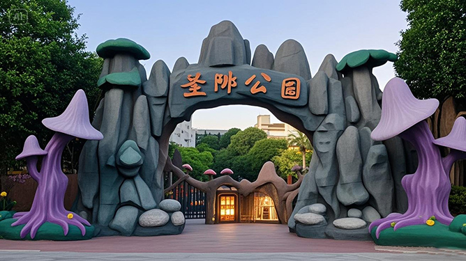 仿真假山大門.jpeg 仿真假山大門