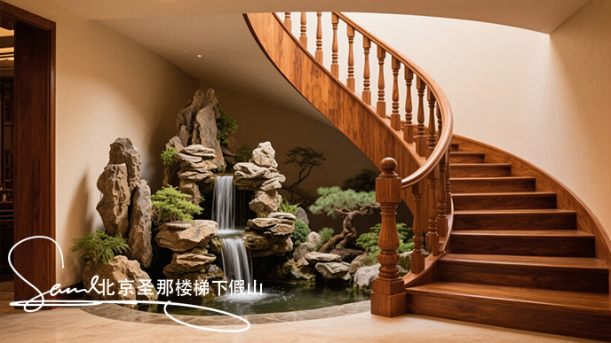 樓梯假山