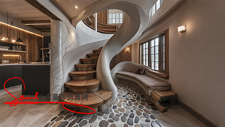 水泥仿木樓梯.jpg 水泥仿木樓梯