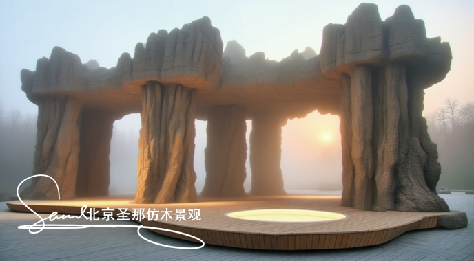 水泥仿木觀光臺.png 水泥仿木觀光臺