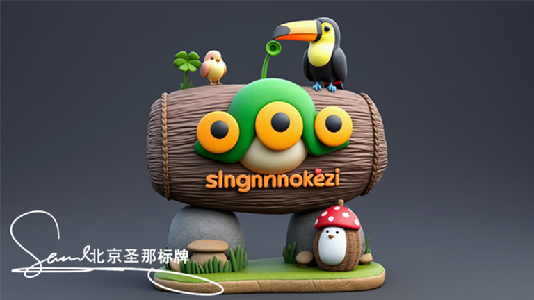 水泥仿木標識牌.jpg 水泥仿木標識牌