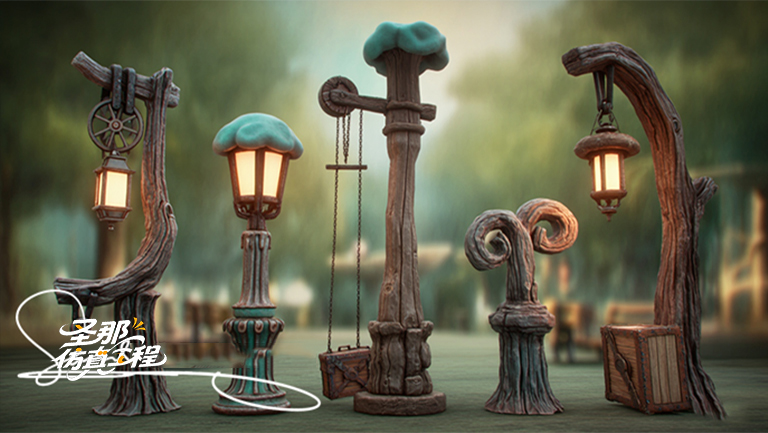 水泥仿木燈桿.jpg 水泥仿木燈桿