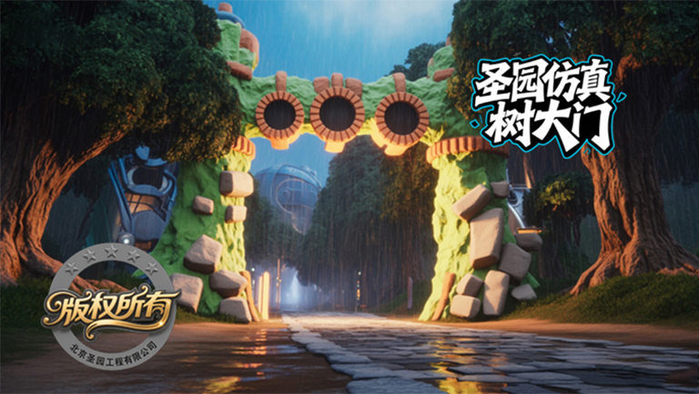 水泥假山大門.jpg 水泥假山大門