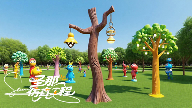 水泥仿木燈桿.jpg 水泥仿木燈桿