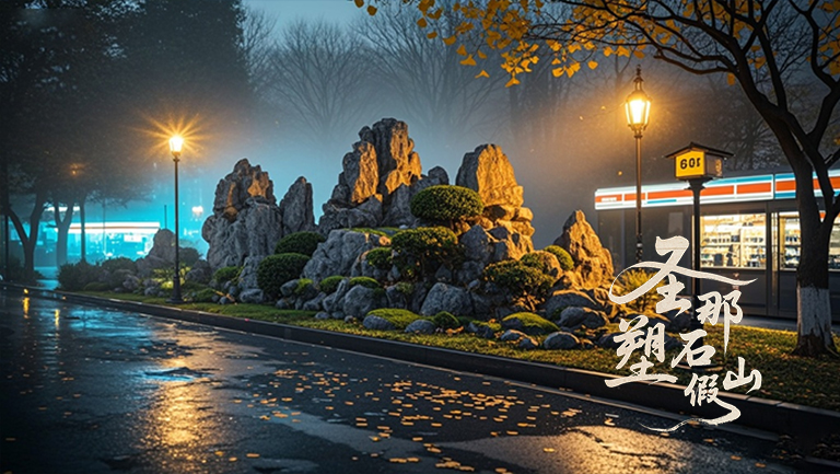 水泥假山.jpg 水泥假山